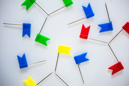 office supplies buttons and checkboxesの写真素材