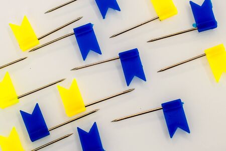office supplies buttons and checkboxesの写真素材