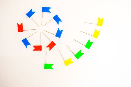 office supplies buttons and checkboxesの写真素材