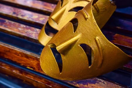 decorative symbolic theatrical masks - Comedy and tragedyの写真素材