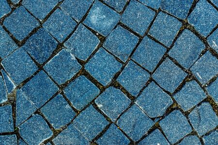 footpath lined with colored stone small sizeの写真素材