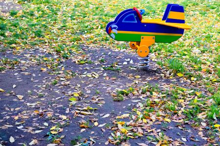 swing-plane on the playgroundの写真素材