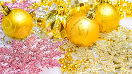 decorations on Christmas or new year treeの写真素材