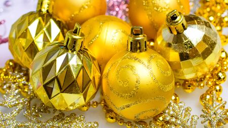 decorations on Christmas or new year treeの写真素材