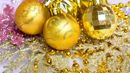 decorations on Christmas or new year treeの写真素材
