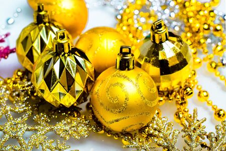 decorations on Christmas or new year treeの写真素材