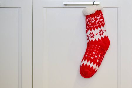 bright colored socks for Christmas or new year gifts and surprisesの写真素材