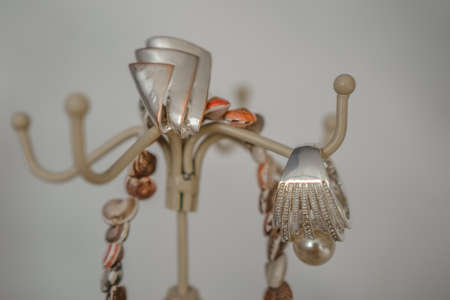 jewelry made of base stones or silver in different combinationsの写真素材