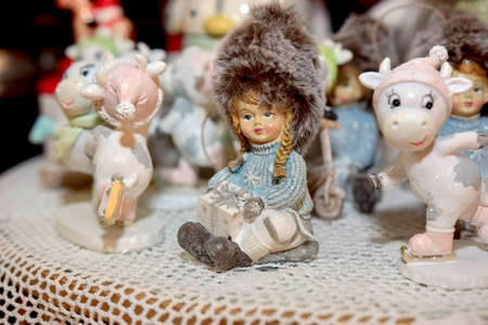 children's toys of New Year's theme for interior decorationの写真素材
