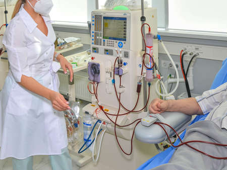hemodialysis and nephrology, a medical ward for hemodialysisの写真素材