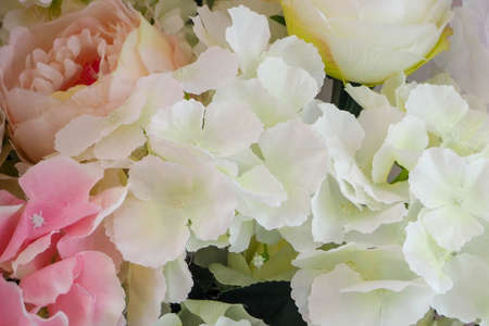 holiday decoration with pastel flowersの写真素材