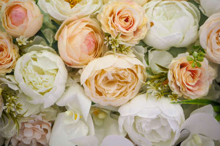 holiday decoration with pastel flowersの写真素材