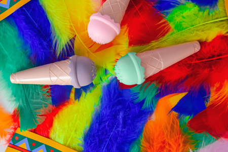 children's toy - colored bright ice cream