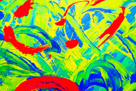 abstract painting, fragment, picture painted by the author of the photoの写真素材