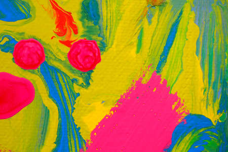 fragment of an abstract painting with elements of crimson color, the picture is drawn by the author of photographsの写真素材