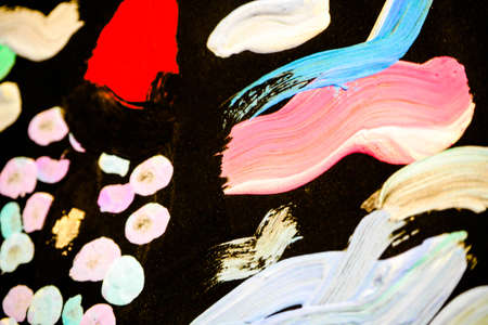 fragment of an abstract painting drawn by the author of photographs