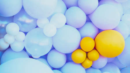 balls of blue or purple color, compositionの写真素材