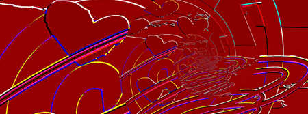 illustration - abstract set of figures and linesの写真素材