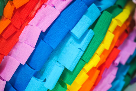 Multicolored plasticine of rainbow colors, close-up.の写真素材