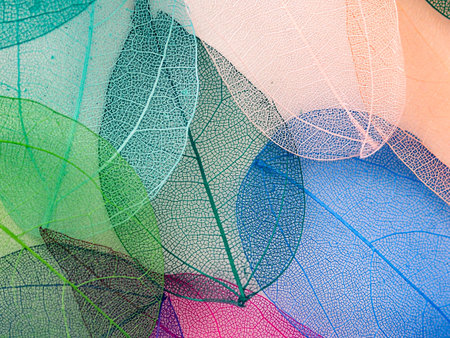 Colorful leaf texture background, close up. Colorful leaf background