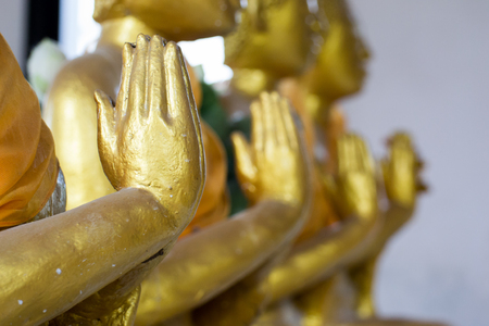 Hand Buddha Thailand's what people respectの写真素材