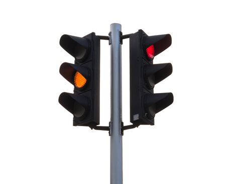 Traffic lights isolated on backgroundの写真素材