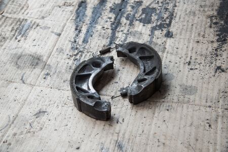 The brake of motorcycle used until broken.