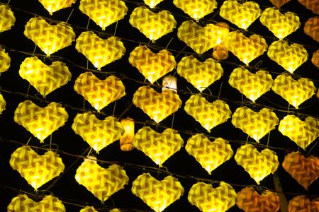 The lamp at night and bokeh.の写真素材