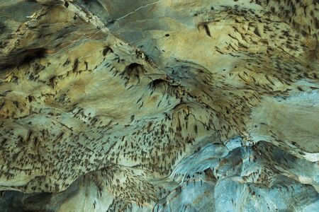 The old cave walls background.の写真素材