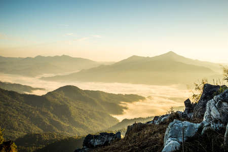 The mountain landscape in thailandの写真素材