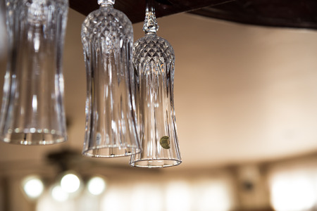 Wine glass decorations in my homeの写真素材