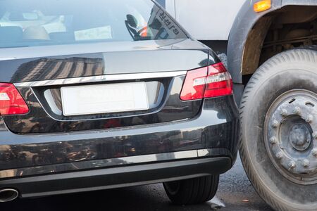 Crash has been a lot of damage.の写真素材