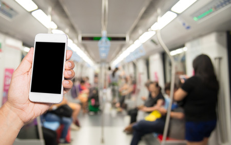 People in the city, life, addictive Smartphone.の写真素材