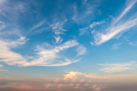 The evening sky before sunset.の写真素材