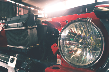 Headlight of old car,vintage styleの写真素材