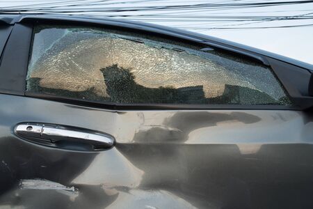 Crash has been a lot of damage.の写真素材