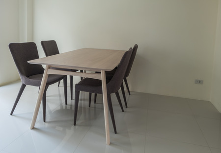 leisure corner with wood chairs and table.のeditorial素材