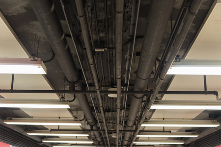 Water dripping from air duct.の写真素材