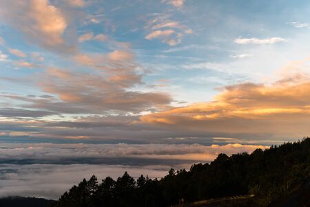 Sunrise at Doi Intanon National Park VIew point, Chiang Mai Thailand