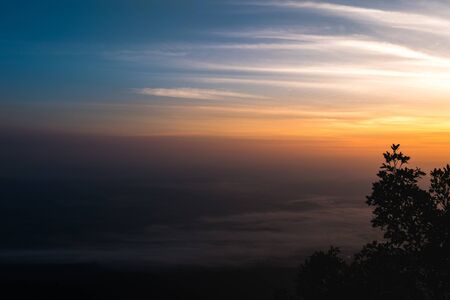 Sunrise Phu Kradueng, Loei, Thailand.の写真素材