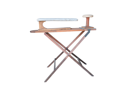 Vintage Table iron isolated on white with clipping pathの写真素材