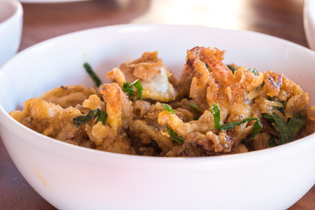 Stir Fried Squid with Salted Eggsの写真素材