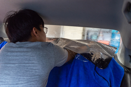 Technicians to repair the cars film.の写真素材