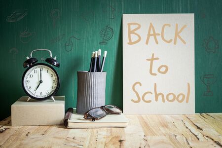 back to school on brown paper,education of concept