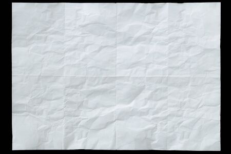 Recycle white paper crumpled texture on black background isolated. The crease of white paper textures for design	

の写真素材