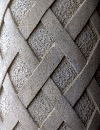 detail of the entry of the easthampton town hall  showing detail of one of the columns ,...