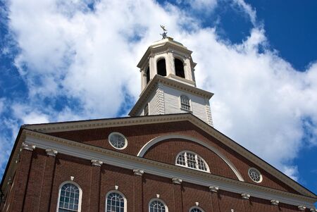 faneuil hall the building in boston where patriots used to meet in the early days of america to plan freedomの写真素材