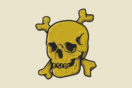 head skull isolated on graphic vector illustrationのイラスト素材