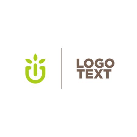 logo plants leaf greensのイラスト素材