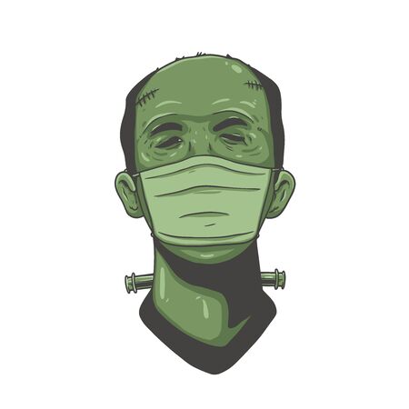 illustration vector graphic of a person affected by a virus,perfect for poster, print, etcのイラスト素材